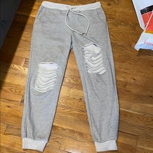Grey distressed Joggers!